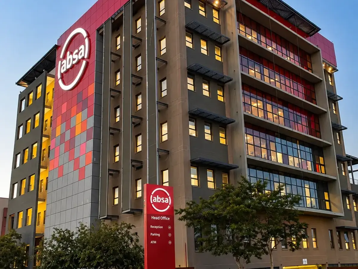 Absa Head Office Signage. Channel Letters and Pylon
