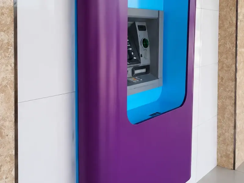 Close-up of a BBS Bank ATM surround