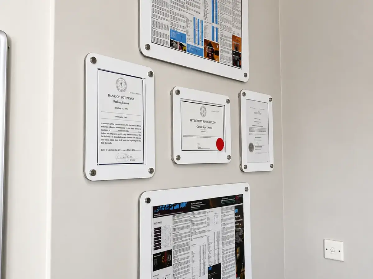 Acrylic poster frames for regulatory signage