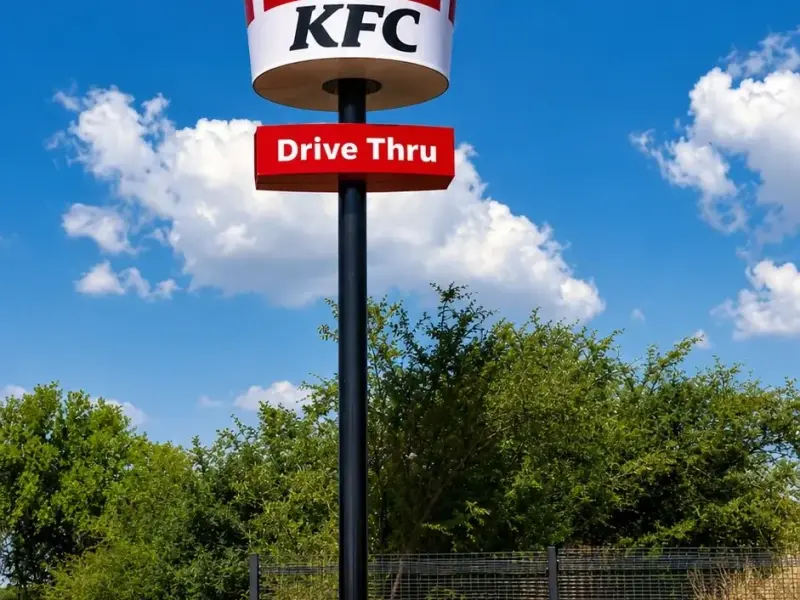 KFC Bucket Sign Drive Thru
