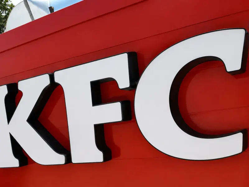 KFC Channel letters illuminated