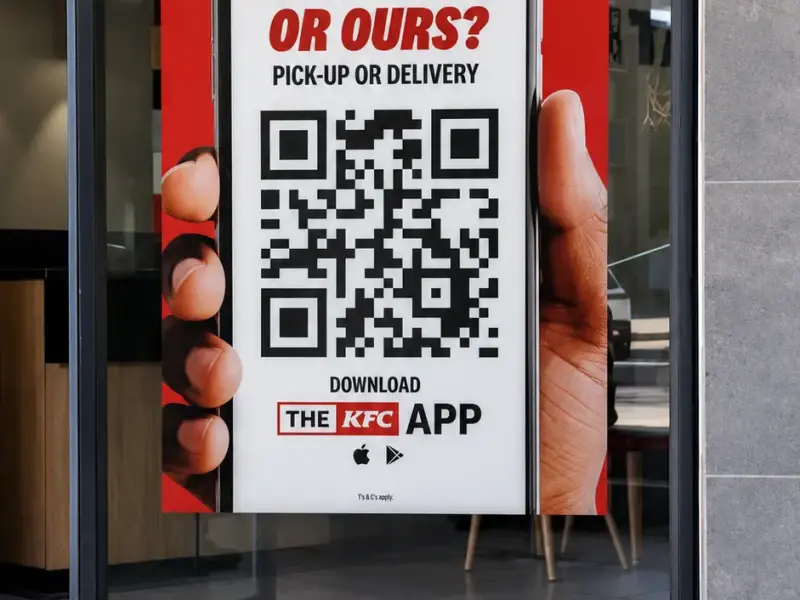 KFC restaurant window graphic