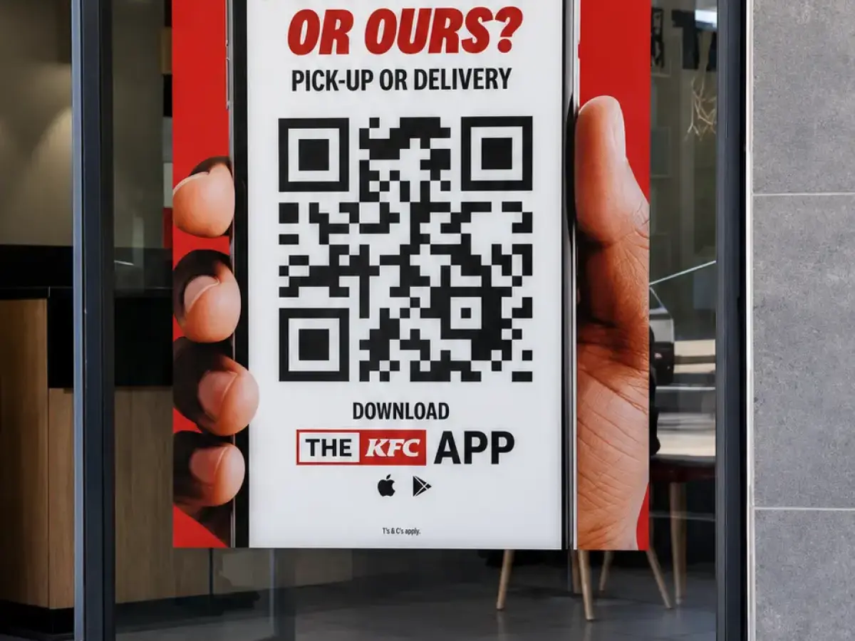 KFC restaurant window graphic